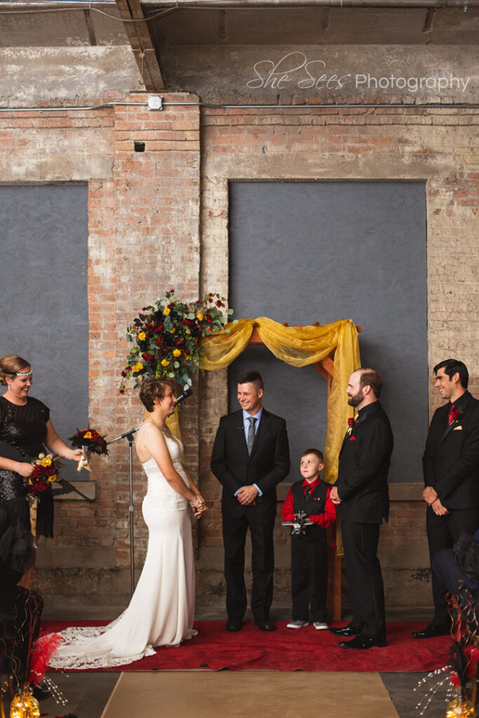 Industrial wedding ceremony