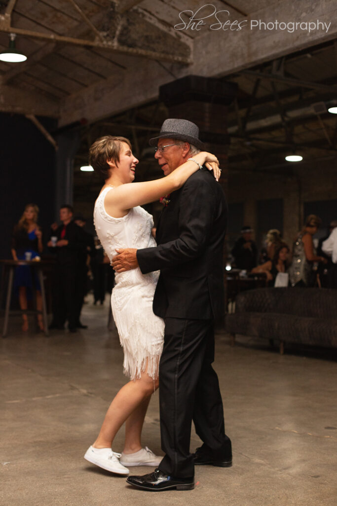 Bride dancing with her dad